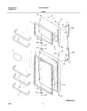 DOORS Diagram and Parts List for FRT18KC3BW4  Frigidaire Refrigerator