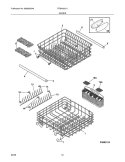 RACKS Diagram and Parts List for FDB4050LHC0  Frigidaire Dishwasher