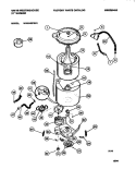 TUBS, HOSES, MOTOR Diagram and Parts List for WWX645PBS1  Frigidaire Washer