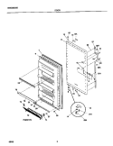 DOOR Diagram and Parts List for FFU14F9GW1  Frigidaire Freezer