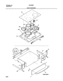TOP / DRAWER Diagram and Parts List for GLES388DQA  Frigidaire Range