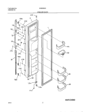 FREEZER DOOR Diagram and Parts List for NGS26ZZAB1  Frigidaire Refrigerator