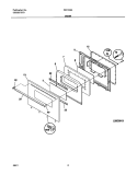 DOOR Diagram and Parts List for FEF316ASA  Frigidaire Range
