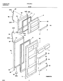 DOOR Diagram and Parts List for FRT22RGJB2  Frigidaire Refrigerator