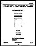 COVER Diagram and Parts List for MDE216RBWD0  Frigidaire Dryer