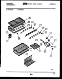 SHELVES AND SUPPORTS Diagram and Parts List for FP18TLW4  Frigidaire Refrigerator