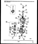 TRANSMISSION PARTS Diagram and Parts List for LCG731LL0  Frigidaire Washer Dryer Combo