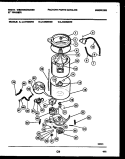 TUB DETAIL Diagram and Parts List for LA400MXD2  Frigidaire Washer