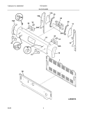 BACKGUARD Diagram and Parts List for FEF336ASN  Frigidaire Range