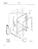 TUB Diagram and Parts List for FDB857RJB1  Frigidaire Dishwasher