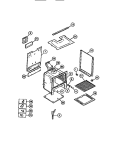 INTERIOR OVEN, PANELS, FRAME Diagram and Parts List for GCG34BNL1  Frigidaire Range