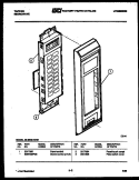 CONTROL PANEL Diagram and Parts List for 56-9238-10-01  Tappan Microwave