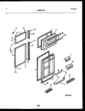 DOOR PARTS Diagram and Parts List for FPWW21TPL0  Frigidaire Refrigerator