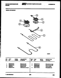BROILER PARTS Diagram and Parts List for KF100KDW4  Frigidaire Range