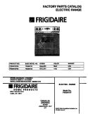 COVER Diagram and Parts List for FES387CFBA  Frigidaire Wall Oven