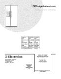 COVER Diagram and Parts List for FGHS2369KE1  Frigidaire Refrigerator