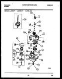 TRANSMISSION PARTS Diagram and Parts List for WDSCLW1  Frigidaire Washer