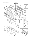 BACKGUARD Diagram and Parts List for EW30DF65GWD  Electrolux Range