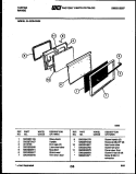 DOOR PARTS Diagram and Parts List for 31-2239-00-05  Tappan Range