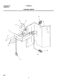 CONTROL PARTS Diagram and Parts List for FAS256H2A1  Frigidaire Air Conditioner