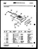 BROILER DRAWER PARTS Diagram and Parts List for 30-2528-23-05  Tappan Range