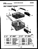RACKS AND TRAYS Diagram and Parts List for TDB668RBR0  Tappan Dishwasher