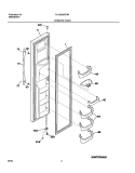 FREEZER DOOR Diagram and Parts List for PLHS238ZCB1  Frigidaire Refrigerator