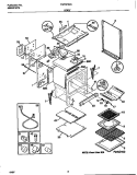 BODY Diagram and Parts List for FGF374CCSJ  Frigidaire Range