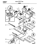 BURNER Diagram and Parts List for 30-4952-00-04  Tappan Range
