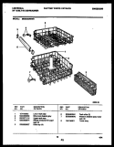 RACKS AND TRAYS Diagram and Parts List for MDB202RBL0  Frigidaire Dishwasher