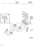BURNER Diagram and Parts List for FGC3X4XFSB  Frigidaire Cooktop