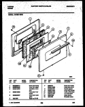 DOOR PARTS Diagram and Parts List for 36-3061-00-02  Tappan Range