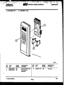 CONTROL PANEL Diagram and Parts List for MCT890P2  Frigidaire Microwave