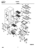 SHELVES Diagram and Parts List for FRS24MWGW1  Frigidaire Refrigerator