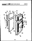 DOOR PARTS Diagram and Parts List for RT142GCH5  Frigidaire Refrigerator
