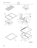 SHELVES Diagram and Parts List for CRTE184IJW1  Frigidaire Refrigerator