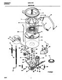 MOTOR / TUB Diagram and Parts List for MWX121REW1  Frigidaire Washer