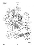 BODY Diagram and Parts List for FED367DQA  Frigidaire Range