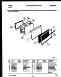 DOOR PARTS Diagram and Parts List for 31-2232-00-01  Tappan Range