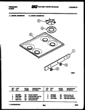 COOKTOP PARTS Diagram and Parts List for GG32BCL2  Frigidaire Range