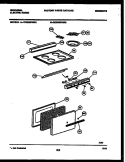 BACKGUARD, COOKTOP AND DOOR PARTS Diagram and Parts List for CE200SP2D1  Frigidaire Cooktop