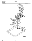 BURNER Diagram and Parts List for PGP332LW3  Frigidaire Cooktop