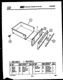 DRAWER PARTS Diagram and Parts List for 31-2757-66-01  Tappan Range