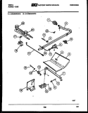 BURNER, MANIFOLD AND GAS CONTROL Diagram and Parts List for 21KGMAWAN6-66  Tappan Range