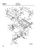 CONTROL PANEL Diagram and Parts List for FWTR445RFS1  Frigidaire Washer