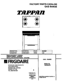 COVER Diagram and Parts List for TGF602PGW1  Tappan Range