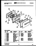 DOOR PARTS Diagram and Parts List for KB563LM0  Frigidaire Wall Oven