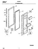 REFRIGERATOR DOOR Diagram and Parts List for FRS24WSGW4  Frigidaire Refrigerator