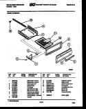 BROILER DRAWER PARTS Diagram and Parts List for GF620ND3  Frigidaire Range