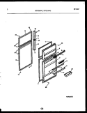 DOOR PARTS Diagram and Parts List for RTG216NCD1  Frigidaire Refrigerator